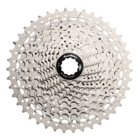 Касета 11-k 11-46T SUN RACE MS7 MTB, сталевий павук, Metallic Silver