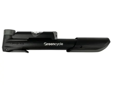 Мінінасос Green Cycle GPM-041CP, пластиковий з манометром, Presta+Schrader, 120psi