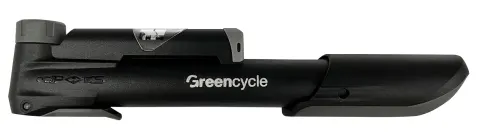 Мінінасос Green Cycle GPM-041CP, пластиковий з манометром, Presta+Schrader, 120psi