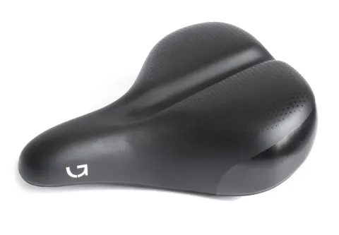 Седло Green Cycle Comfort 227, стальные рейлы, черное