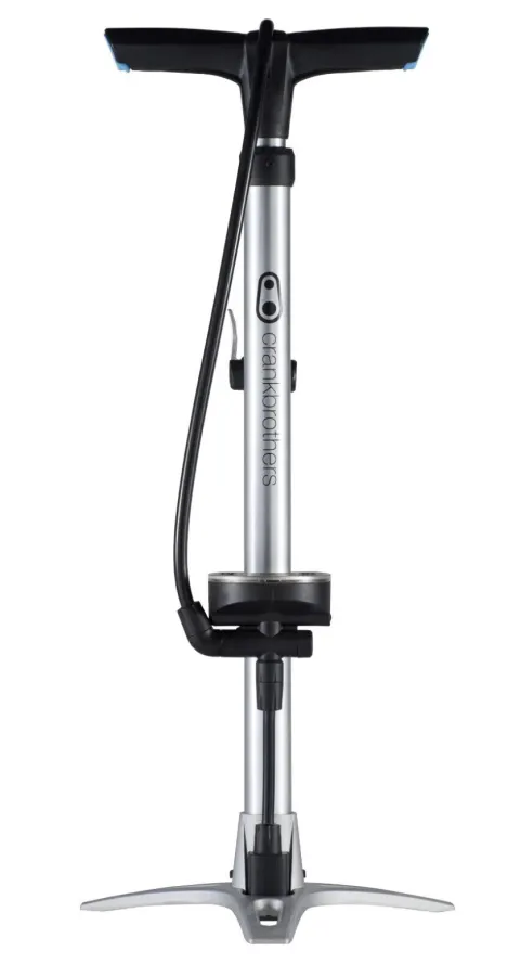 Насос для пола Crankbrothers STERLING, с манометром, presta/schrader, 160 psi/11 bar, серебристый