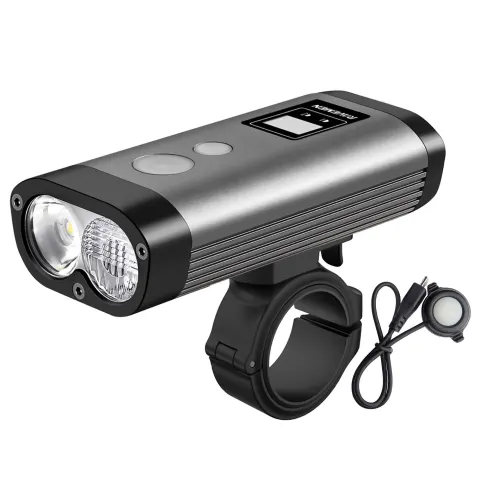 Велосипедна фара Ravemen PR1400 (1400 lm, 5200 mAh) дротова кнопка