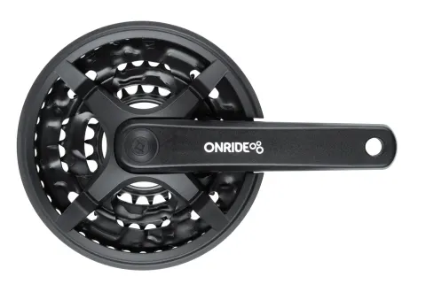 Комплект шатунов ONRIDE Trio 830P, под квадрат, 170 мм, 22-32-42Т, на 8/7/6 шв., черный
