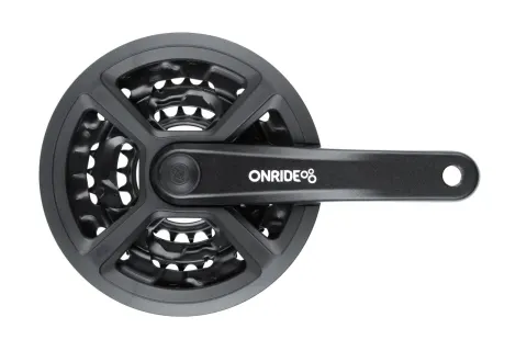 Комплект шатунов ONRIDE Trio 810P, под квадрат, 175 мм, 22-32-42Т, на 8/7/6 шв., черный