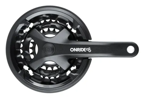 Комплект шатунов ONRIDE Trio 850P, под квадрат, 170 мм, 22-32-42Т, на 8 шв., черный