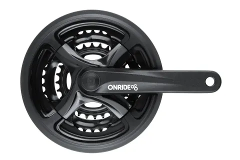 Комплект шатунів ONRIDE Trio 840P, під квадрат, 170 мм, 28-38-48Т, на 8/7/6 шв., чорний