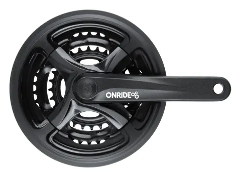 Комплект шатунов ONRIDE Trio 840P, под квадрат, 170 мм, 28-38-48Т, на 8/7/6 шв., черный