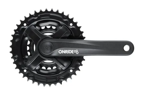 Комплект шатунов ONRIDE Trio 820, под квадрат, 170 мм, 24-34-42Т, на 8/7/6 шв., черный