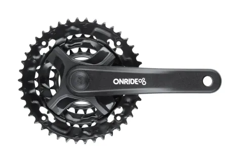 Комплект шатунов ONRIDE Trio 810, под квадрат, 170 мм, 22-32-42Т, на 8/7/6 шв., черный