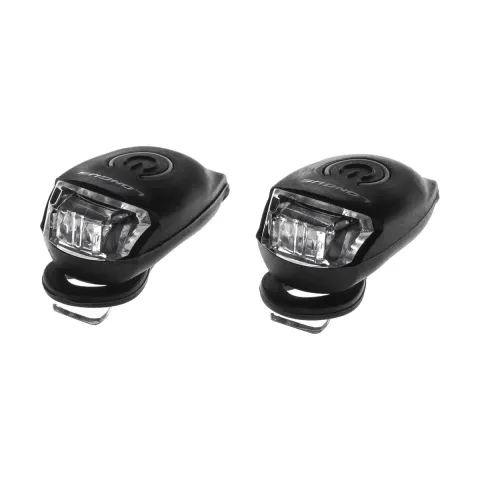 КОМПЛЕКТ: Світло Longus CIRCLE переднє+заднє 2+2LED, 2ф-ції, чорний