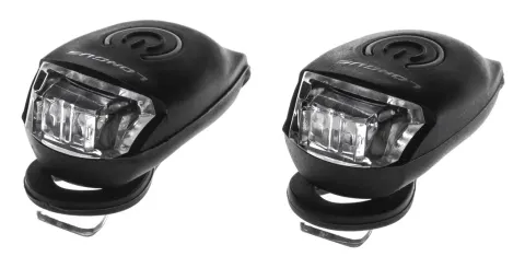 КОМПЛЕКТ: Світло Longus CIRCLE переднє+заднє 2+2LED, 2ф-ції, чорний