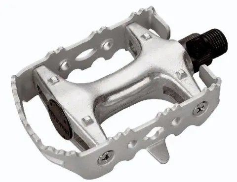 Педалі Longus CAGE MTB Al/Fe срібний, насипні підшипники