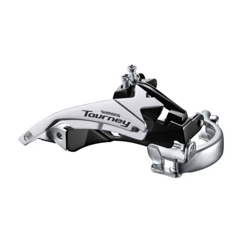 Переключатель передний Shimano FD-TY500, Top-Swing, универсальная тяга, хомут, OEM