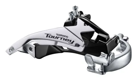 Перемикач передній Shimano FD-TY500, Top-Swing, універс.тяга, хомут, OEM