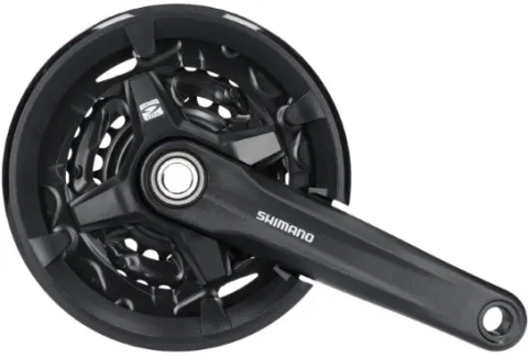 Шатуны Shimano FC-MT210-3, 175мм, 44X32X22, интегрированная ось, защита звезд, без каретки