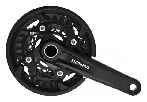 Шатуны Shimano FC-MT500-3, 175мм, 40X30X22, 10-шв, интегрированная ось, защита звезд, без каретки