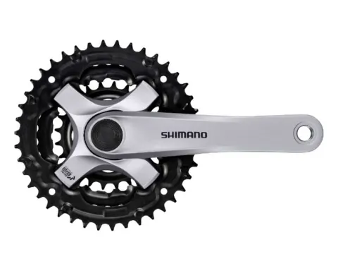 Шатуны Shimano FC-TY501, 170мм, 42X34X24, 6/7/8 шв, защита звезд, серые