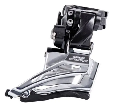 Перемикач передній Shimano FD-M6025-H, DEORE 2X10, HIGH CLAMP, DOWN-SWING, DUAL-PULL, хомут