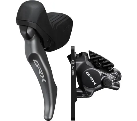 Гальмо гідравл диск Shimano RX820 GRX, переднє (ліва ручка/шифтер ST-RX820 2-шв., каліпер, гідроліния 1000мм)