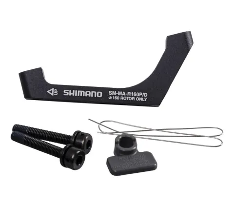 Адаптер для дисков тормозов шоссе Shimano, задний SM-MA-R160PDH, ротора 160мм, болт 25мм, FLATMOUNT