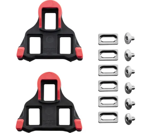 Шипы SHIMANO SM-SH10 SPD-SL шоссе, 0° свободный ход, (красные)