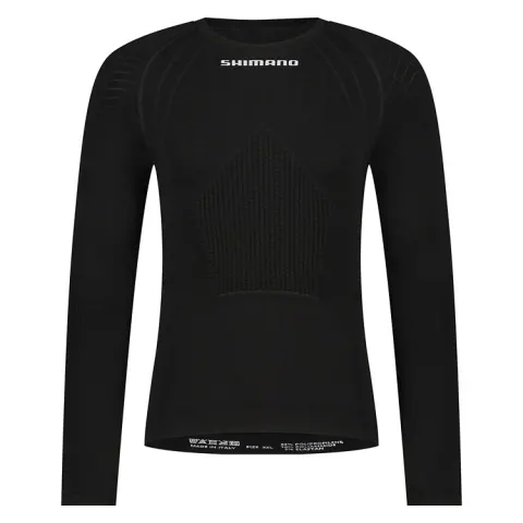 Термобілизна SHIMANO VERTEX Long Sleeves (чорний), базовий шар з довгим рукавом, розм. S-M