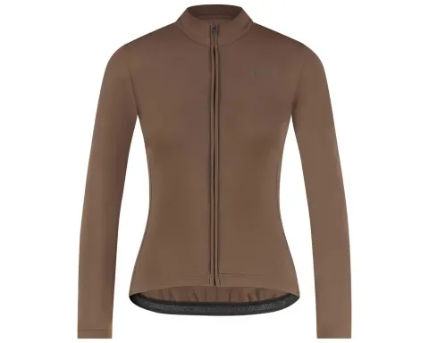 Велоджерси женское Shimano Apice long sleeves утепленное, коричневое, разм. XXS