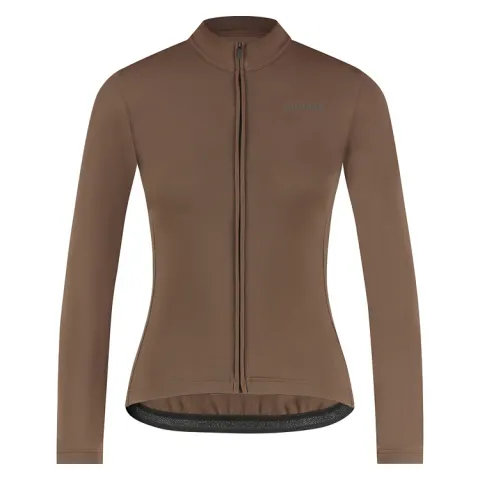 Велоджерси женское Shimano Apice long sleeves утепленное, коричневое, разм. XS