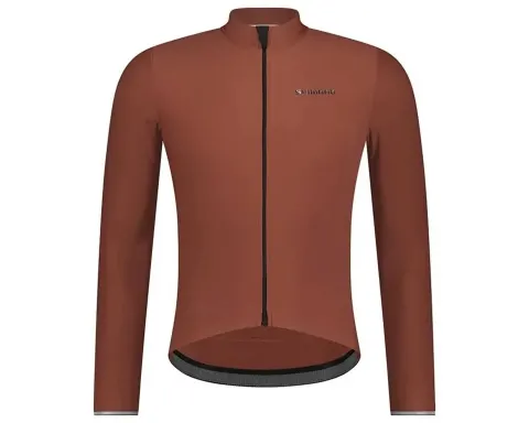 Велоджерсі Shimano Stile long sleeves утеплене, коричневе, розм. L
