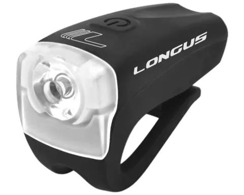 Свет передний Longus PRETY 3W LED, 3 ф-ции, USB, черный