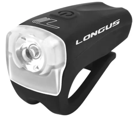 Світло переднє Longus PRETY 3W LED, 3 ф-ції , USB, чорний