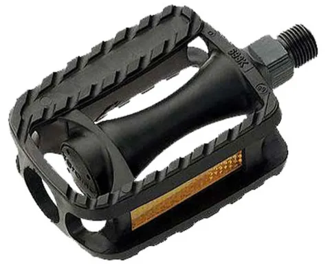 Педалі Longus MTB пластик, дитячі, 1/2" вісь, чорний, світловідбивачі