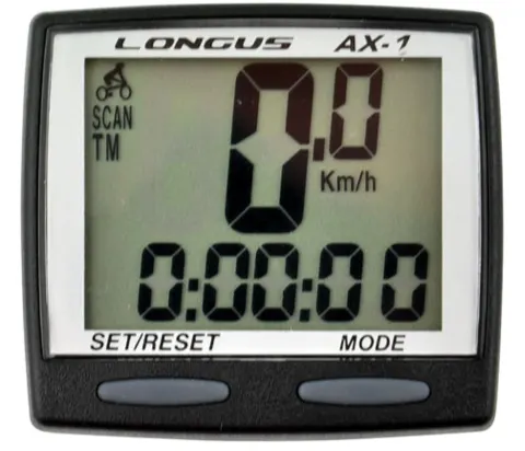 Велокомпьютер Longus AX-1 8 ф-ций черный Special Edition