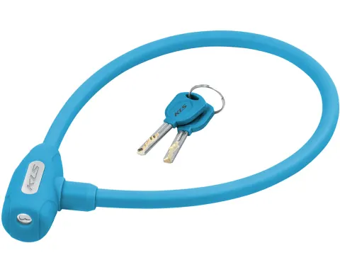 Замок тросиковый KLS Jolly синий 12x650 мм