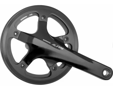 Шатуны Shimano FC-S501 ALFINE, встроенная ось, 170мм, 42Т/подв.защита звезды, с компонент. каретки