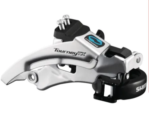 Перемикач передній Shimano FD-TX800, TOURNEY TX Top-swing, універс.тяга, хомут 34.9/31,8мм, для 42/48зуб