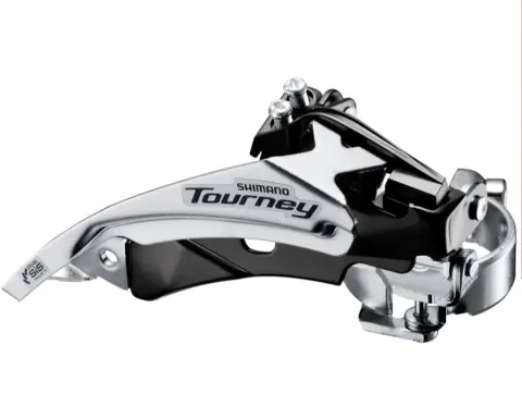 Переключатель передний Shimano FD-TY510, Top-Swing, универсальная тяга, хомут 34,9 (S/M адаптеры), для 48Т