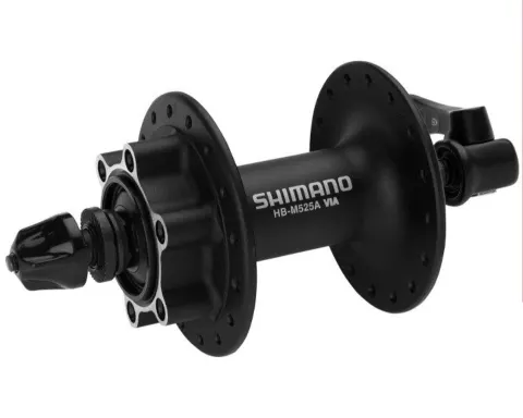 Втулка передняя Shimano, HB-M525 DEORE ротор на 6 болт черный, насыпной, 6 болтов, 32H