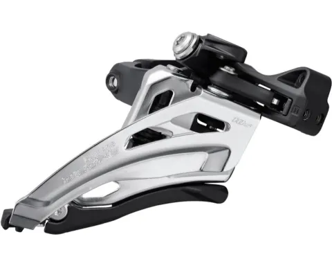 Переключатель передний Shimano FD-M4100, DEORE 2X10, SIDE SWING, FRONT-PULL, хомут 34,9/31,8/28,6мм адаптер, макс. 38зуб.