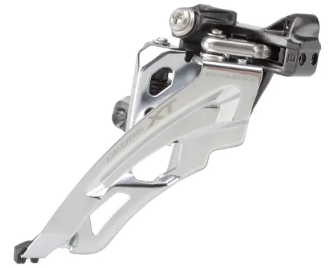 Переключатель передний Shimano FD-M8000-L DEORE XT, 3X11 LOW CLAMP, SIDE-SWING, передняя тяга, хомут