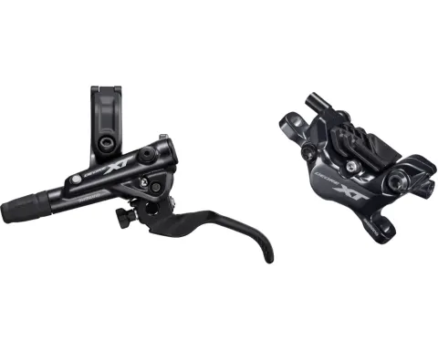 Гальмо гідравл. дискове Shimano M8120 DEORE XT переднє (ліва ручка, 4-поршн каліпер, J-kit гідролінія 1000мм)