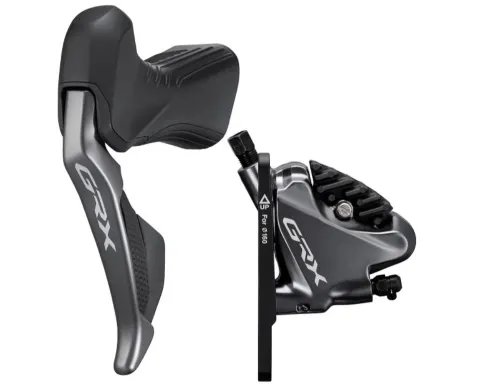 Гальмо гідравл диск Shimano RX815 GRX Di2, переднє (ліва гальм.ручка/шифтер ST-RX815 2-швидк, BR-RX810, гідроліния 1000мм)