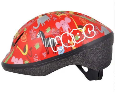 Шлем HQBC FUNQ Animals, детский, красный, разм. 48-54