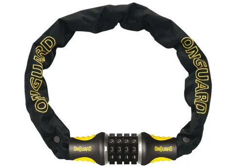Замок ONGUARD MASTIFF COMBO Цепь 120cм x 6мм усиленный титаном + Интегрированный Кодовый замок на 4 цифры
