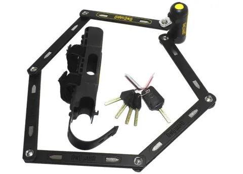 Замок складной ONGUARD REVOLVER Link Plate X4P 112см. 4 ключа + 1 с подсветкой