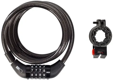 Кодовый замок Green Cycle GLK-120 в силиконовой обойме 10х150cm, черный+крепеж