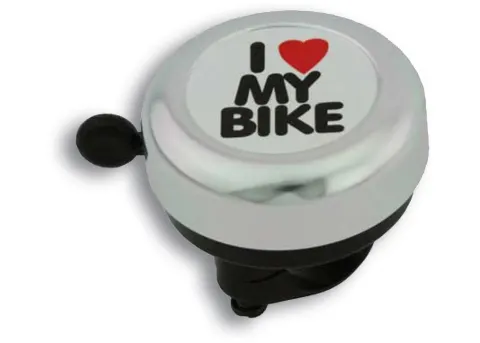 Колокольчик Green Cycle GBL-251 I love my bike стальной Белый
