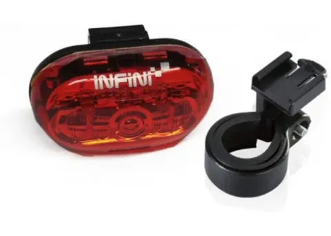 Мигалка задняя Infini VISTA I-402R, 5 светодиодов, 4 режима, 2x "AAA", с креп.