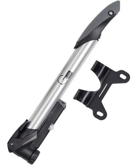 Мининасос Green Cycle GPM-294P Т-ручка, алюминиевый с манометром, двусторонний, 100psi, Presta+Schreder, серебристый