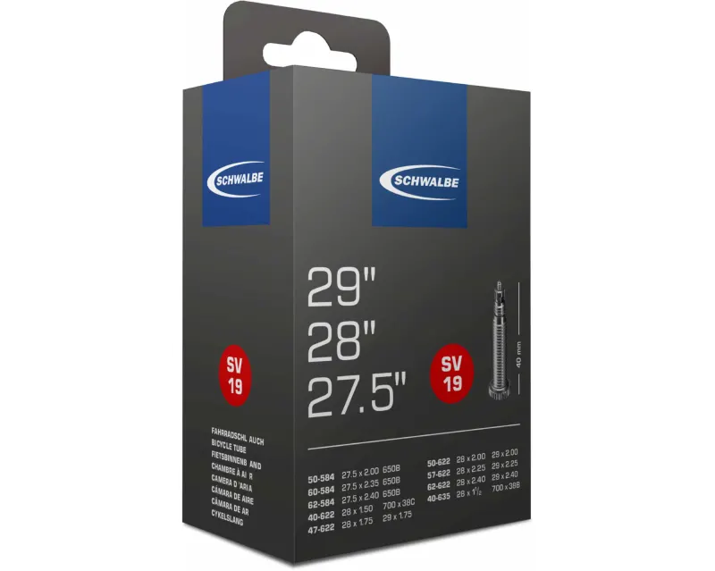 Камера Schwalbe SV19 28/29 (700x40-62C/622-635) ниппель FV 40мм